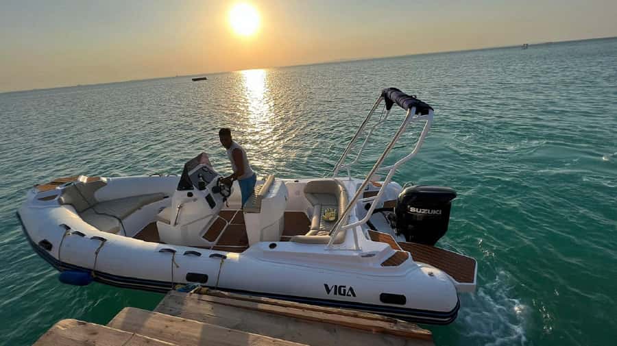 Hurghada: Private Speedboat to Orange Bay and White Island - Speeding Out From Hurghada Harbour