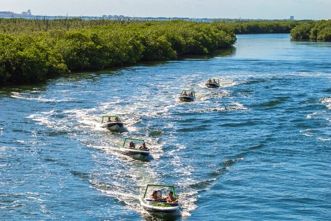 Jungle Tour adventure Cancun Speed Boat Through Mangrove - Mangrove channels and the lagoon setting
