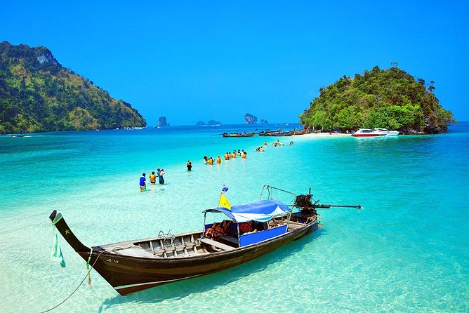 Krabi Islands by Big Boat and Speedboat from Phuket - Koh Tup and the sandbar at low tide