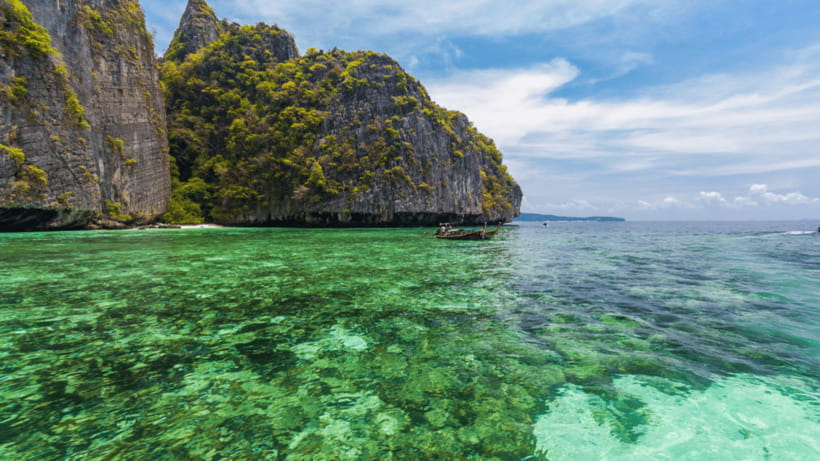 Krabi Phi Phi & Bamboo Island One Day Tour By Speed Boat - Viking Cave is a short look from the water