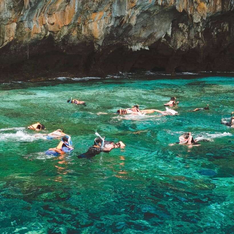 Krabi: Phi Phi Islands Speedboat Tour with Buffet Lunch - Snorkeling with coral and tropical fish