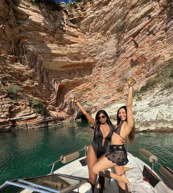 Ksamil Pigeon Cave Snorkeling free Drinks Speedboat In Group - Monastery Beach and the small cave stop
