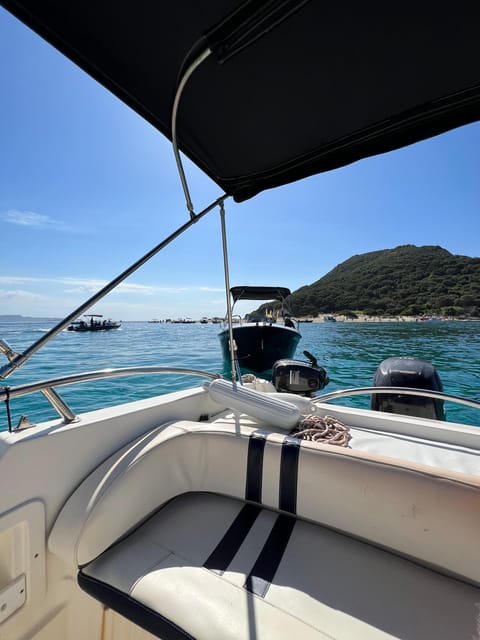 Laganas: Myzithres sunset experience with VIP speedboat - Turtle Island after dark