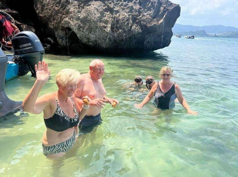 Langkawi: Dangli Island Snorkel and Swim Speedboat Tour - Snorkeling beside an island with no beach