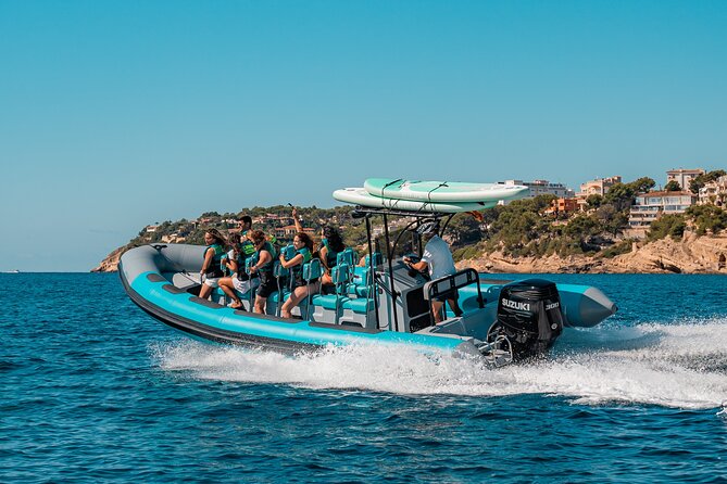 Mallorca: Speedboat Tour, Cathedral Visit, Coves and Snorkeling - Seeing Catedral de Mallorca from the water