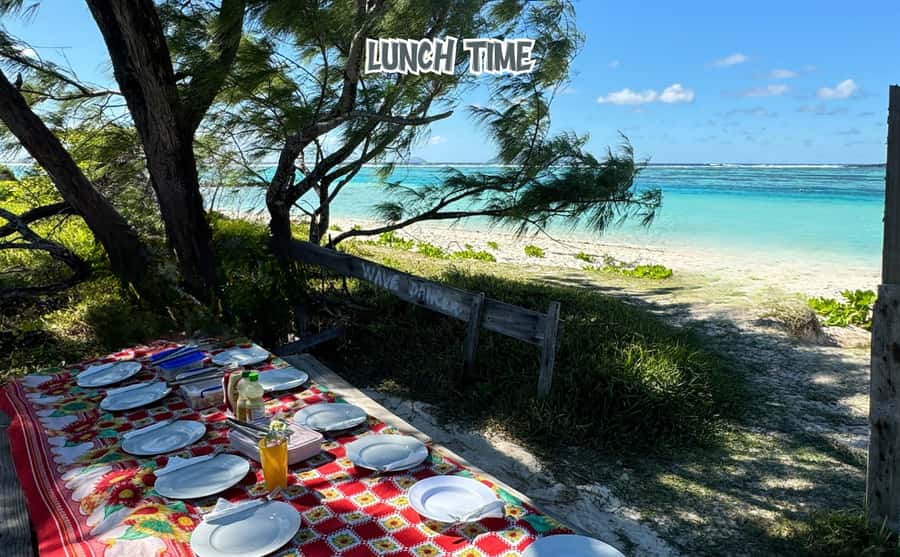 Mauritius: Benitier Island - Swim Dolphins - Speedboat & BBQ - Benitier Island and the BBQ lunch