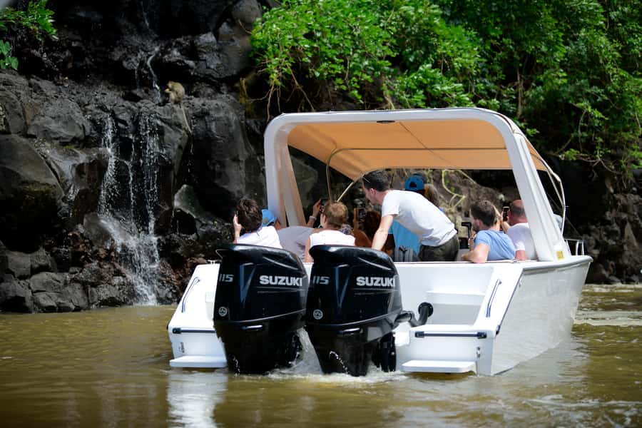 Mauritius: Speedboat Ile aux Cerfs, GRSE Waterfall, BBQ, Bar - A fast start from Cabane du pêcheur