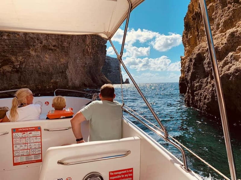 Mellieha: 1:00pm Speedboat round Comino Caves 2h Blue Lagoon - Walking to St. Marija Tower