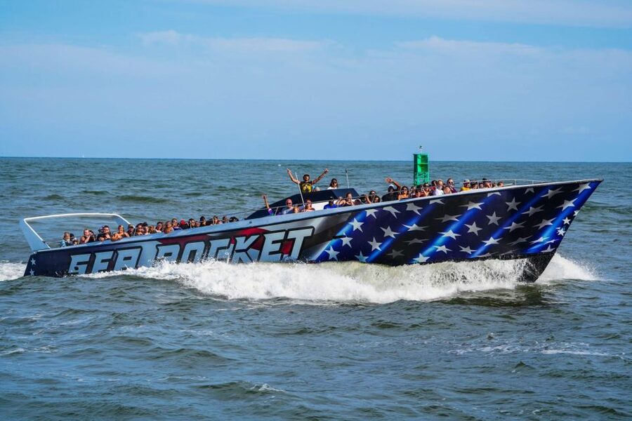 Ocean City, MD: Coastal Speedboat Tour with Dolphin Spotting - The first views: Ocean City from the Atlantic