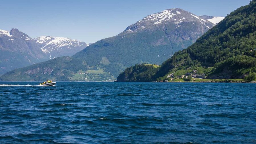 Olden: Nordfjord RIB Boat Tour - Finding the white Olden Active tent