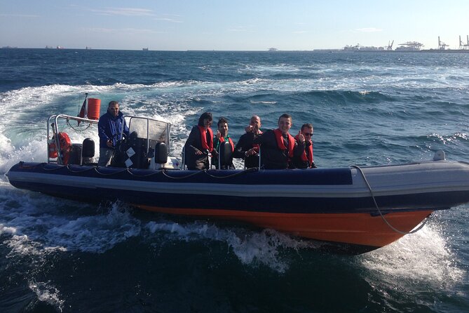 One-hour High-Speed Powerboat Ride - Leaving Port Vell by RIB