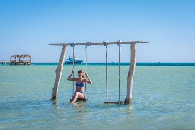 Orange Bay Private Speedboat ,Snorkeling, Water Sport- Hurghada - Banana boat and sofa boat action