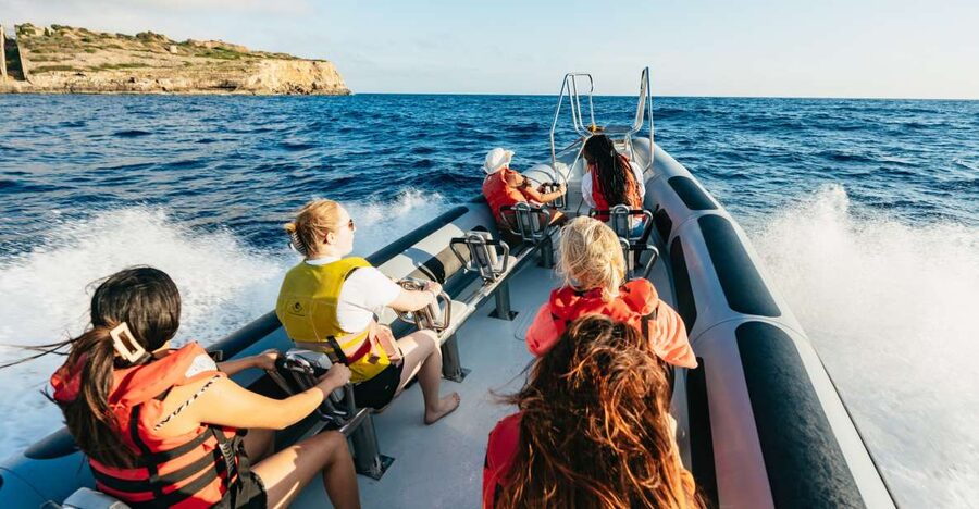 Palma Bay: 1-Hour Speedboat Adventure - Cap Rocat cliffs and the protected coast