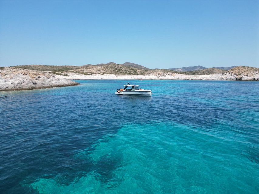 Paros: Private Paros and Antiparos Luxury Speedboat Tour - Blue Lagoon and Faneromeni Beach