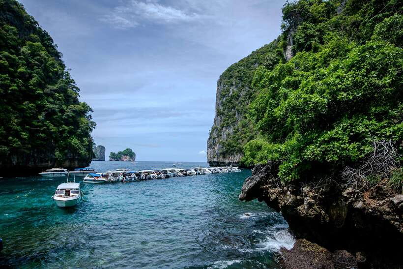 Phi Phi Island: Maya bay Sunset & Plankton by Speedboat - Viking Cave is a limestone stop, not a full cave tour