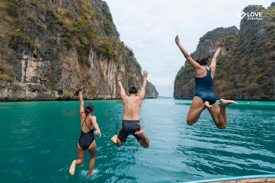 Phuket: Phi Phi Pileh Lagoon Bamboo Island by Speed Boat - Pileh Lagoon, the swimming pool in the sea