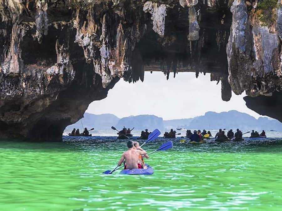Phuket: Private Luxury Speed Boat to James Bond Island - Swimming at Naka Island