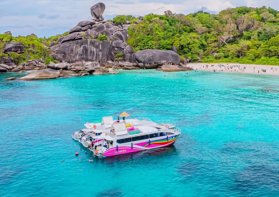 Phuket: Similan Island Day Trip by Speed Boat Catamaran - From Phuket hotel pickup to the private pier