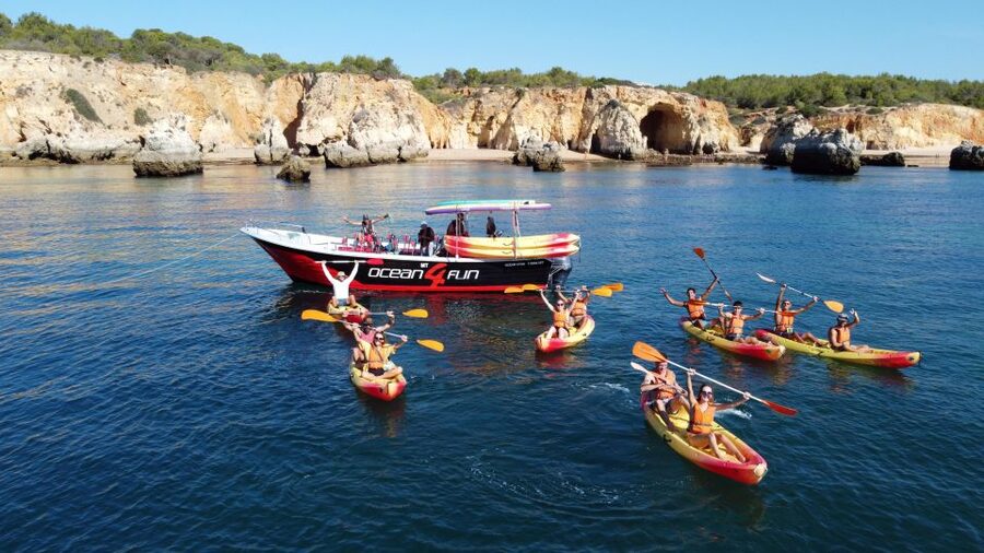 Portimão: Benagil Caves Speedboat and Kayak Guided Tour - What the $47 price really covers