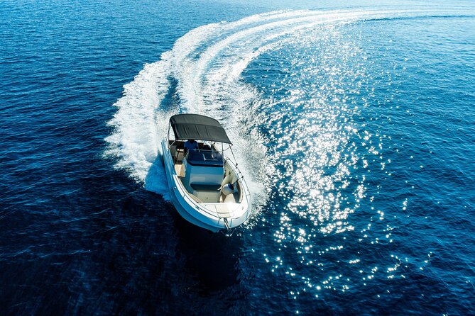 Private Full-Day Tour of Elaphiti Islands by Speedboat - The crossing to Šipan and a quiet bay along the way