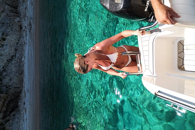 Private Luxury 6.5m 140hp Speedboat cruise Shipwreck & Blue Caves - Captains Peter and Sotiris add a personal touch