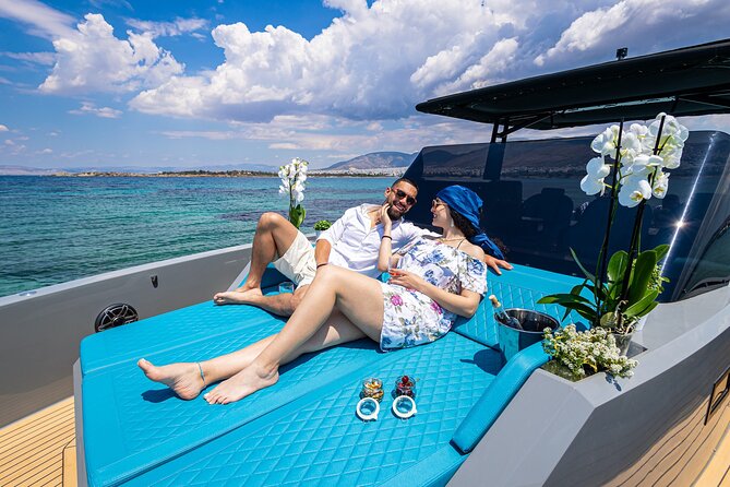 Private Luxury Powerboat Day Tour in Athens - The pleasure of a private swim stop