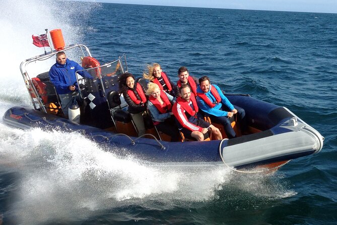 Private One Hour Powerboat trip with lots of high speed fun - Leaving Port Vell beside ships and yachts