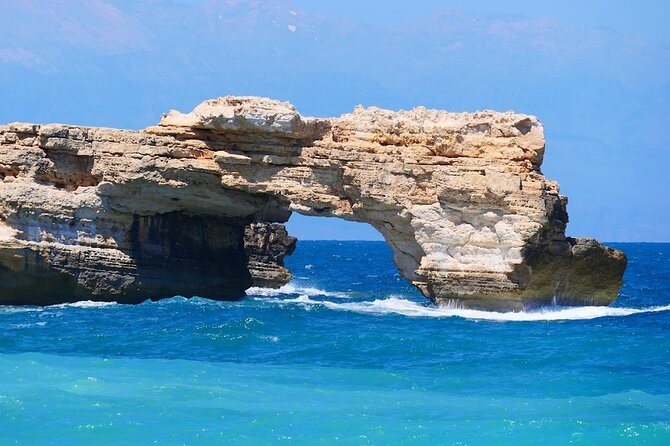 Private RIB Boat Tour to the Secret Beach from Rethymno - A secret beach with the Kamarola arch