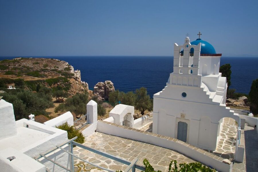 Private Speedboat Cruise to the South Coast of Sifnos Island - Chryssopigi and the split rock