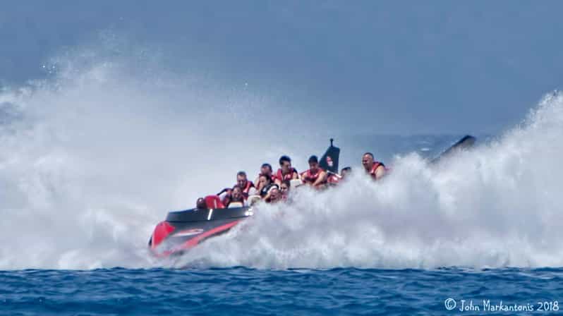 Rhodes: Beaches Trip by Jet Boat with Snorkeling and Drinks - Starting beside Evangelismos Church at Mandraki Harbour