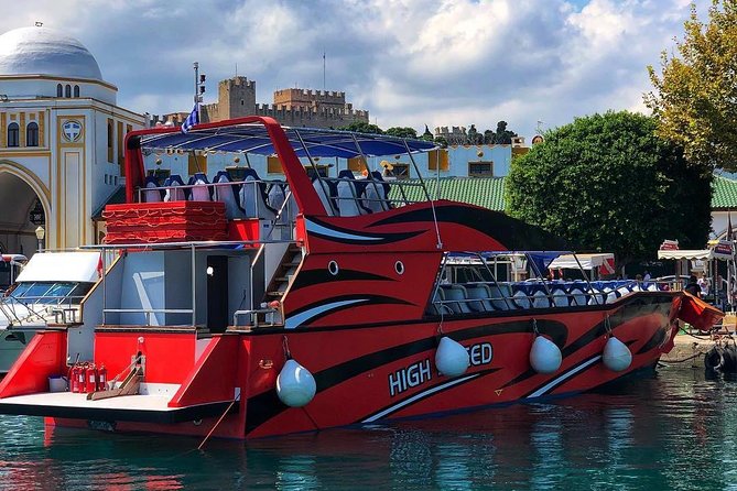 Rhodes High Speed Boat to Lindos - Village lanes, rooftop food, and St Paul’s Bay
