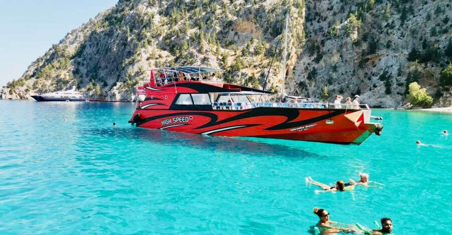 Rhodes: High-Speed Boat to Symi Island & Saint George's Bay - Leaving Mandraki Harbor for Symi