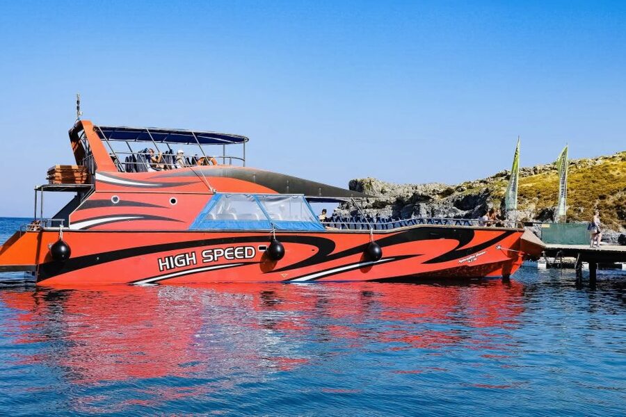 Rhodes: High Speed Boat Trip to Lindos - The Acropolis: schedule it before lunch