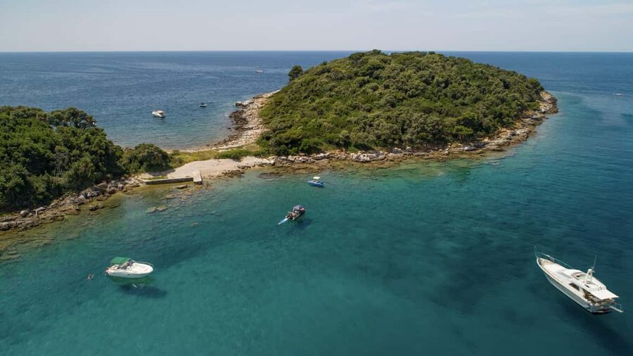 Rovinj or Vrsar: Lim Fjord & Rovinj islands Speedboat Tour - Rovinj old town from the water