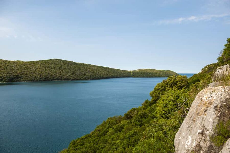 Rovinj or Vrsar: Lim Fjord & Rovinj islands Speedboat Tour - St. Ivan and the lighthouse waters