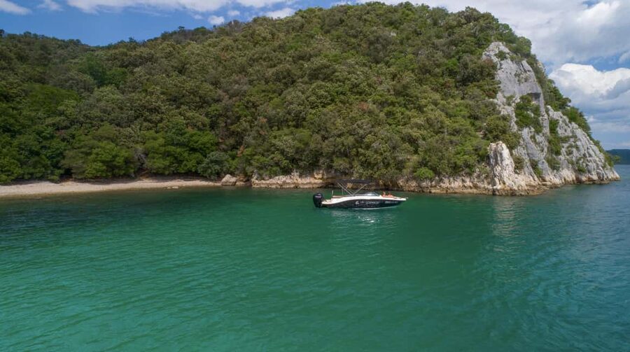 Rovinj or Vrsar: Rovinj Islands and Lim Fjord Speedboat Tour - St. Ivan, snorkeling, and optional cliff jumping