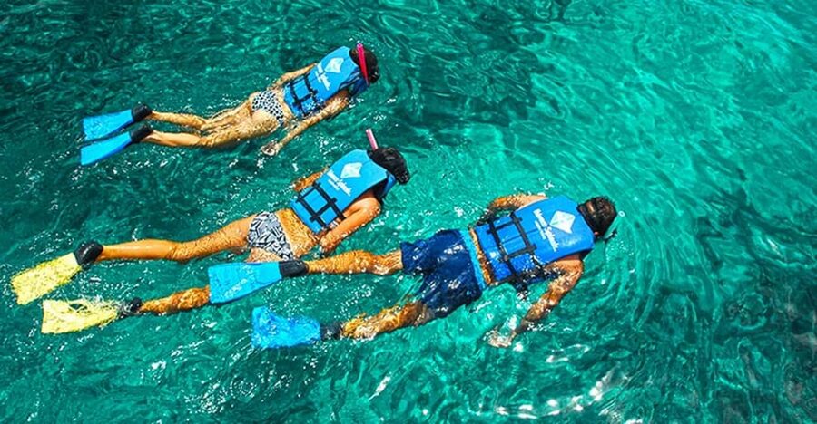 Sailing Splash Tour Speedboat, Snorkel, and Catamaran - Snorkeling over Punta Cana’s reef