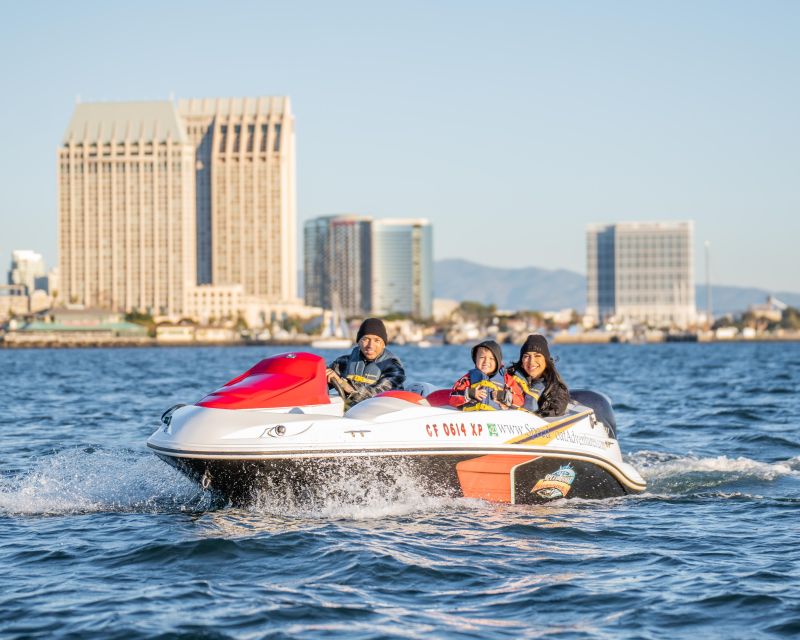 San Diego: Drive Your Own Speed Boat 2-Hour Tour - USS Midway and the downtown skyline