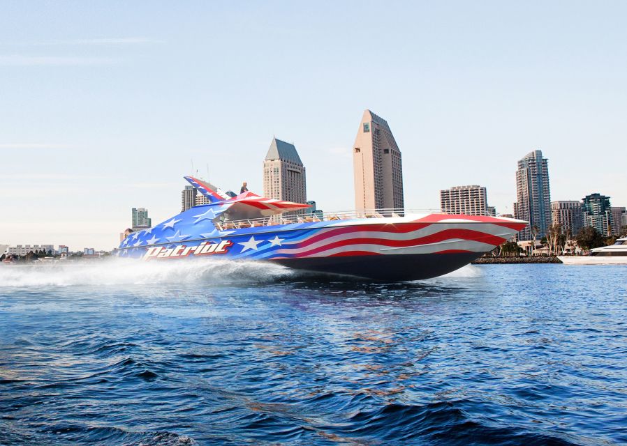 San Diego: Patriot Jet Boat Thrill Ride - A speedboat view of San Diego Bay