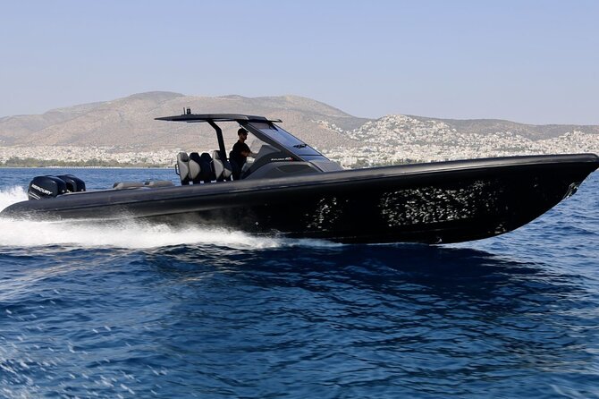 Santorini Caldera: Private Cruise with Speed Boat & Open Bar - Oia from below the caldera