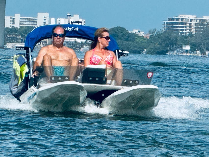 Sarasota: Island Adventures & Catamaran Speedboat Tour - The run toward Siesta Key