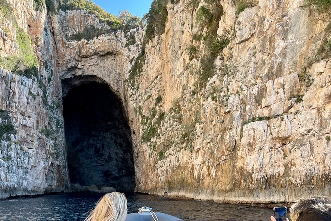 Secret Blue Gem Cave & Grama Bay Boat Tours Vlore - Dafina Cave and the blue water inside