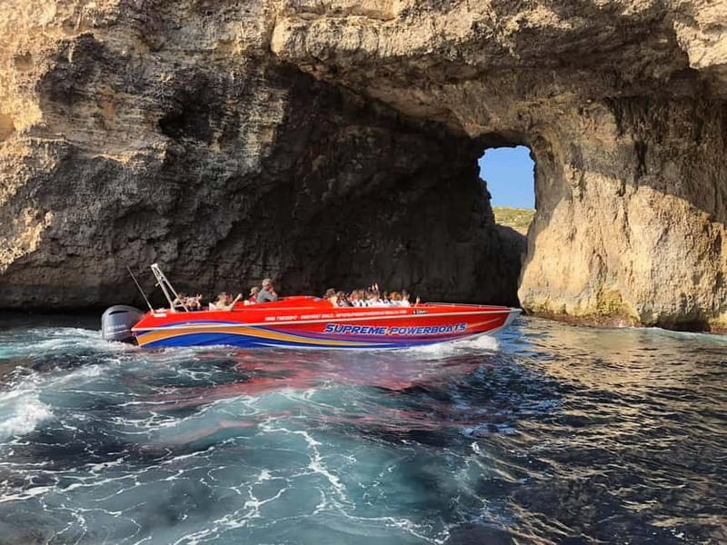 Sliema: Powerboat trip to Gozo & Comino with Caves - A six-hour blast from Sliema to Gozo
