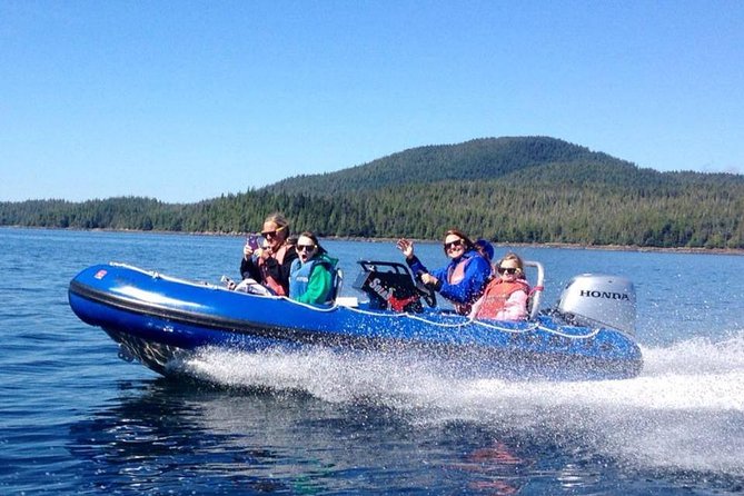 Small-Group Zodiac Wilderness Adventure from Ketchikan - The safety briefing and first turn at the controls