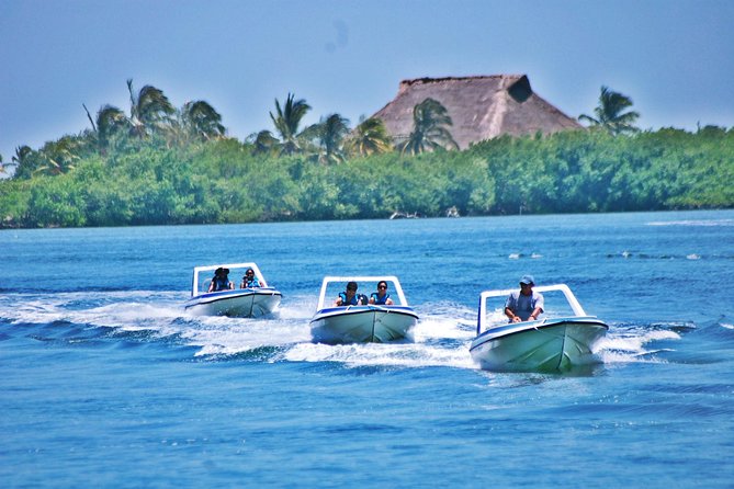 Speed Boat & Snorkel Tour with transportation ( only Cancun zone area) - Driving a speedboat instead of sitting in one