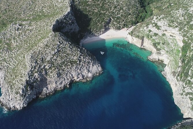 Speed Boat Tour to Vlore's Secret Blue Cave at Grama Bay - Bristani Bay is a quick look at the untouched coast