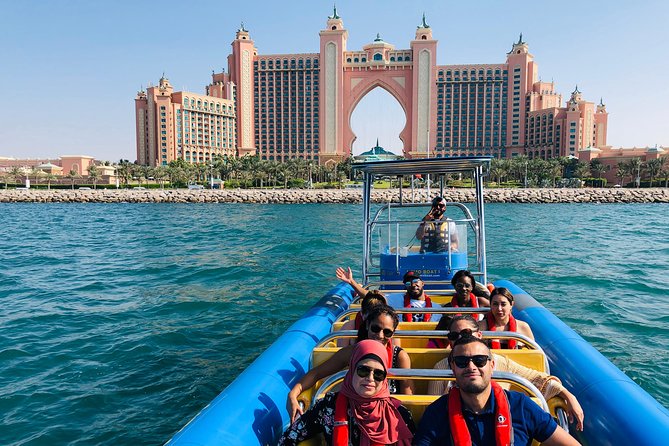 Speedboat Dubai: 60 Mins Guided Burj Al Arab & Atlantis Tour - Burj Al Arab from the water