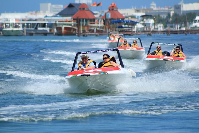 Speedboat Tour with Snorkeling in Cancun – Drive Your Own Boat! - Equipment, water, and guide support