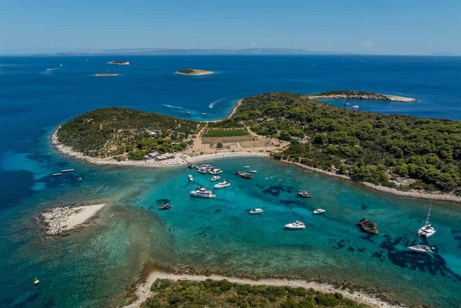 Split: Blue Cave, Vis and Hvar Small Group Speedboat Tour - The Pakleni Islands Lead You Toward Hvar