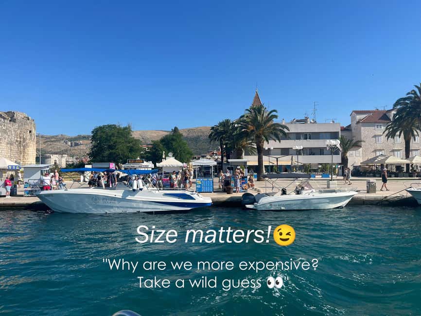 Split/Trogir: Half-Day 3-Island Speedboat Adventure - A small speedboat with a big Adriatic view